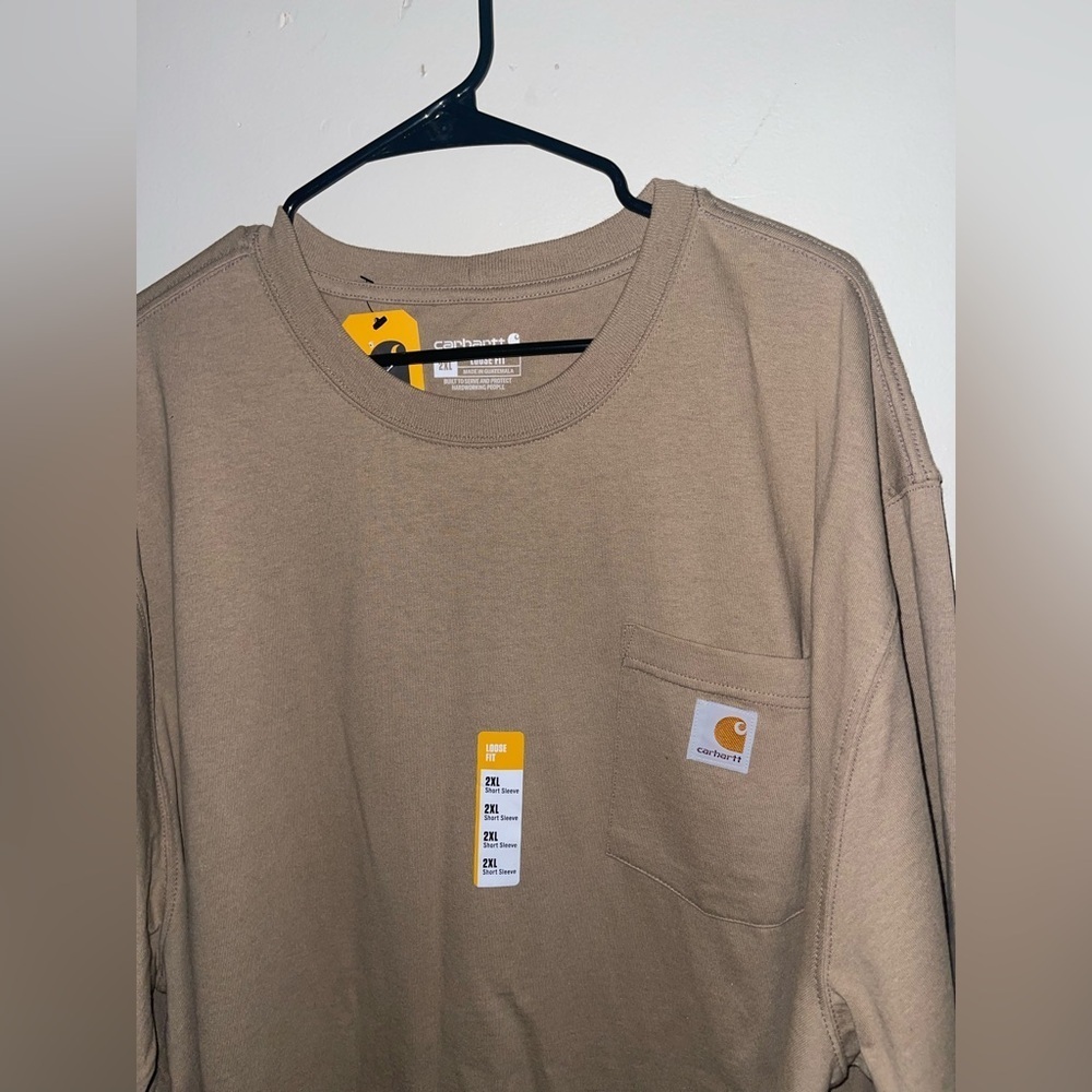 NWT Carhartt Men's Loose Fit Heavyweighted Logo Pocket Tee